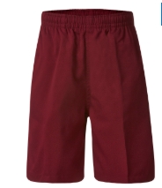 Boys Poly Viscose Short - Maroon