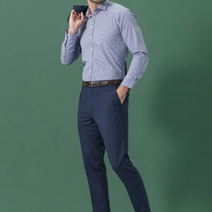 Mens Slim Fit Flat Front Pant
